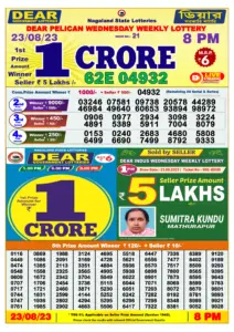 Lottery Sambad Live Result 8pm 23/08/2023 Evening Nagaland State Lottery Result Pdf Download